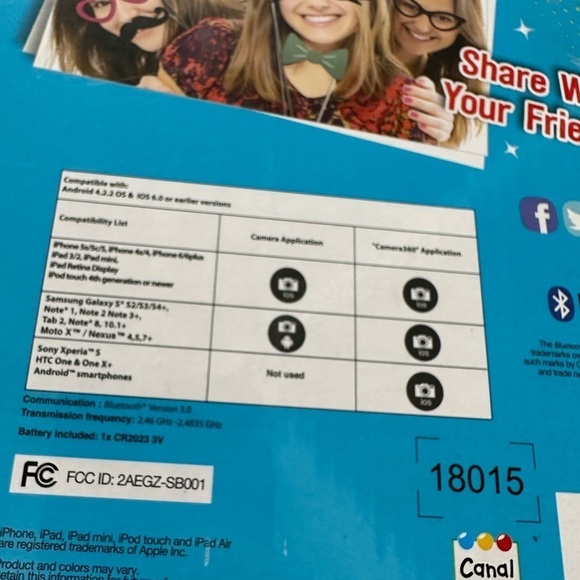 Canal Toys Selfie Photo Fun Kit Wireless Remote Included NEW IN BOX - Picture 3 of 3